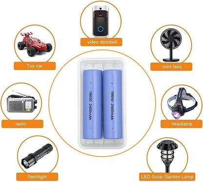 Cylindrical Li-ion Battery 3.7V 2400mAh 18650 Lithium Battery Cell 100Pce