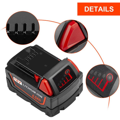 Replacement Battery for Milwaukee M18 XC Lithium Battery 18V 3ah/4ah/5ah/6ah/9ah Hand Drill Battery Power Tool Accessories