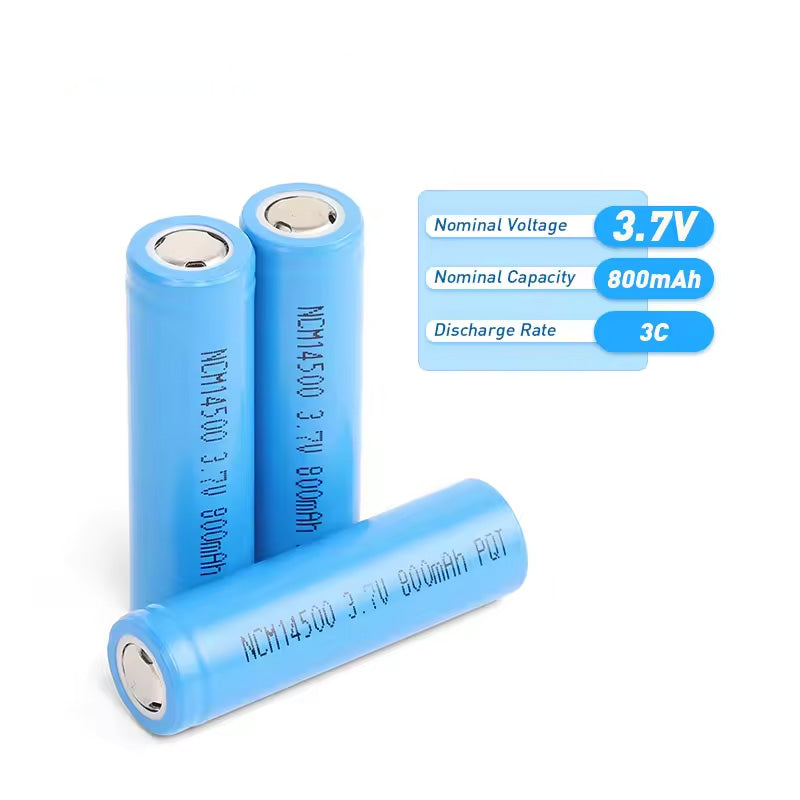 14500 Lithium Cell 3.7v 800mah 1000mah Rechargeable Battery 100Pce