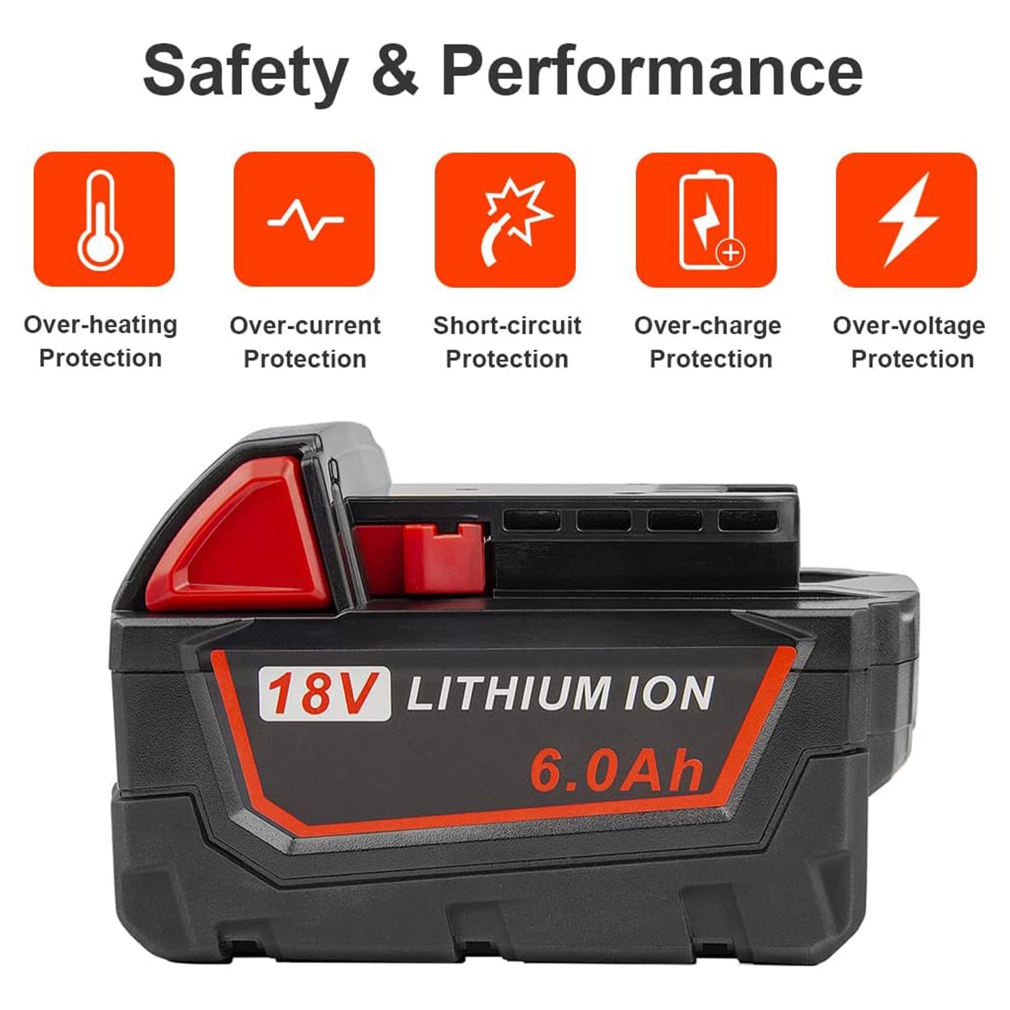 Replacement Battery for Milwaukee M18 XC Lithium Battery 18V 3ah/4ah/5ah/6ah/9ah Hand Drill Battery Power Tool Accessories