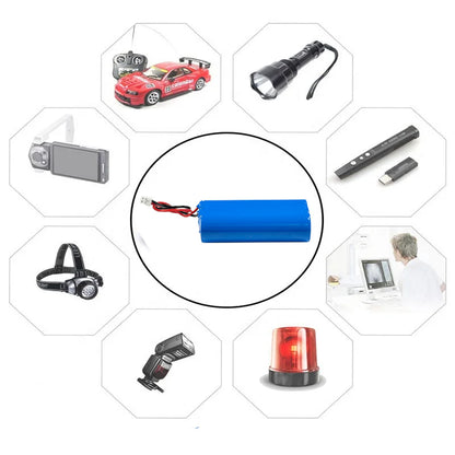 7.4v 18650 Li-ion Battery 1500mAh 1800mAh 2000mAh 2200mAh 2600mAh 3000mAh 3400mAh