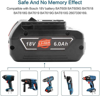 Power Tool Replacement Batteries for Bosch 18v 3ah 4ah 5ah 6ah