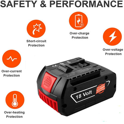 Power Tool Replacement Batteries for Bosch 18v 3ah 4ah 5ah 6ah