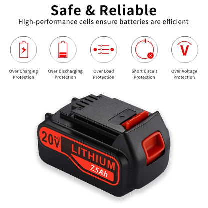 Replacement Tool Lithium Battery 18V 3ah 4ah 5ah 6ah For Black& deckers Cordless Drill